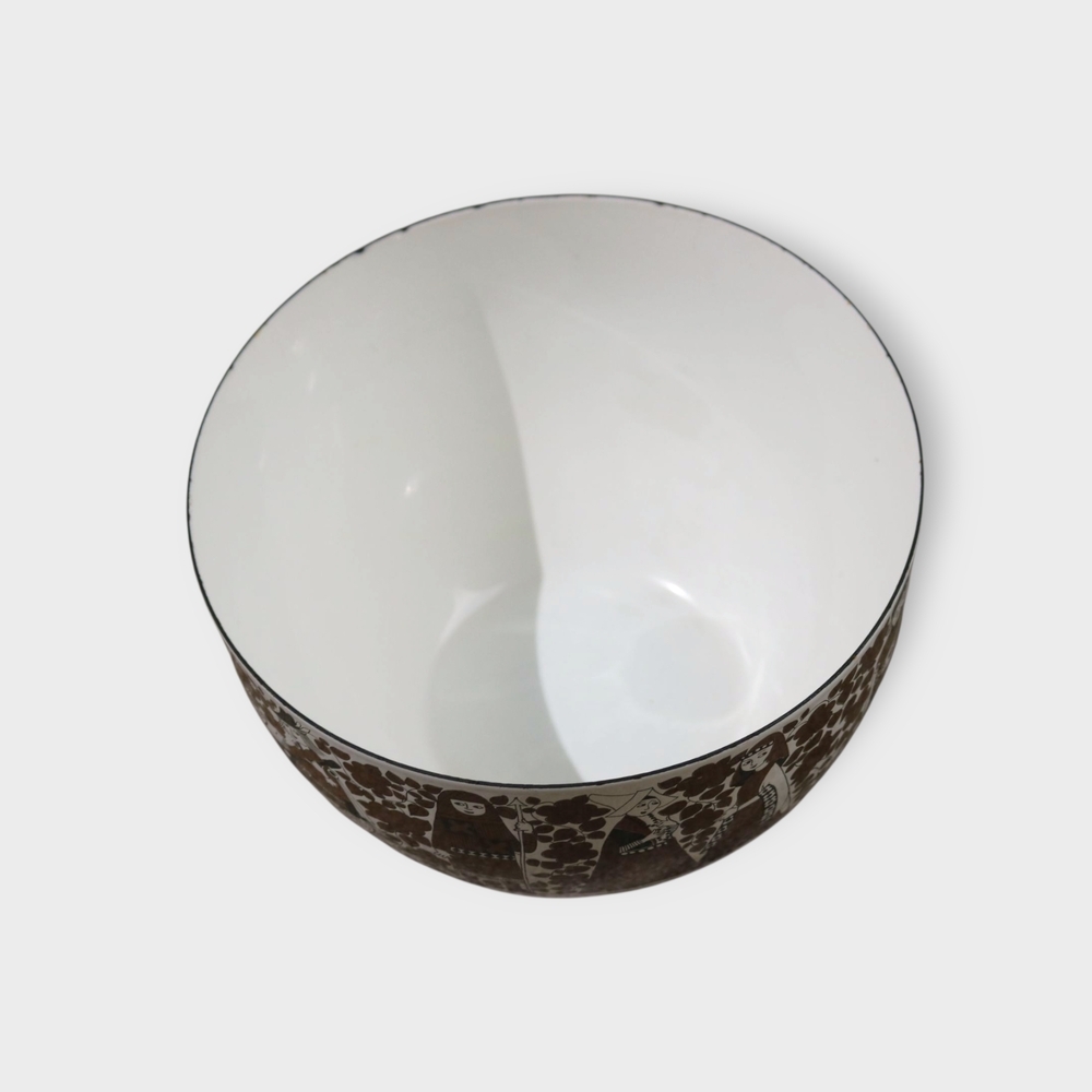 Vintage Arabia Finel Kaj Franck 'Ritari' Medieval Troubadour Enamel Bowl Finland - Picture 6 of 13